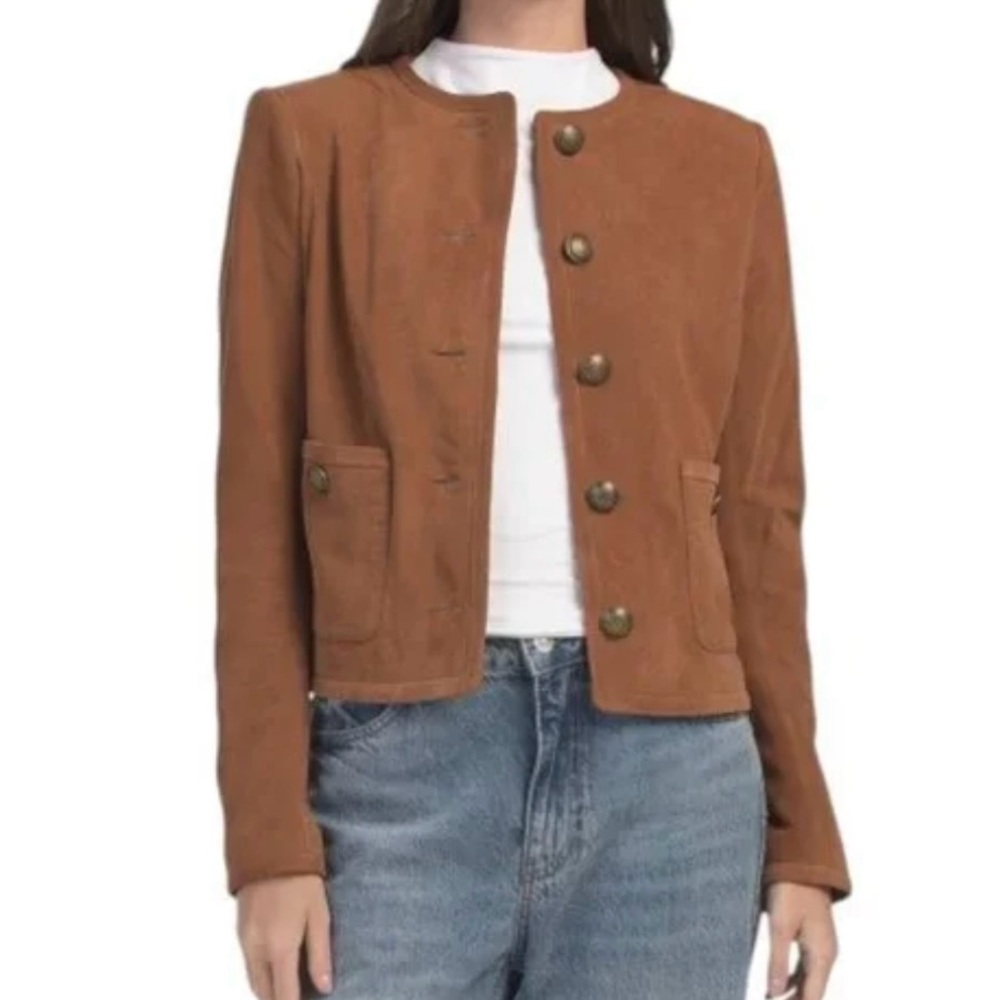 ELIE TAHARI SUEDE JACKET******SIZE: XS